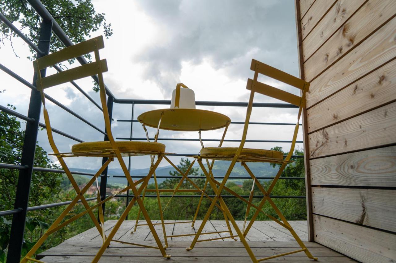 Le Moonloft Insolite Tiny-House Dans Les Arbres & 1 Seance De Sauna Pour 2 Avec Vue Panoramique Osenbach Εξωτερικό φωτογραφία