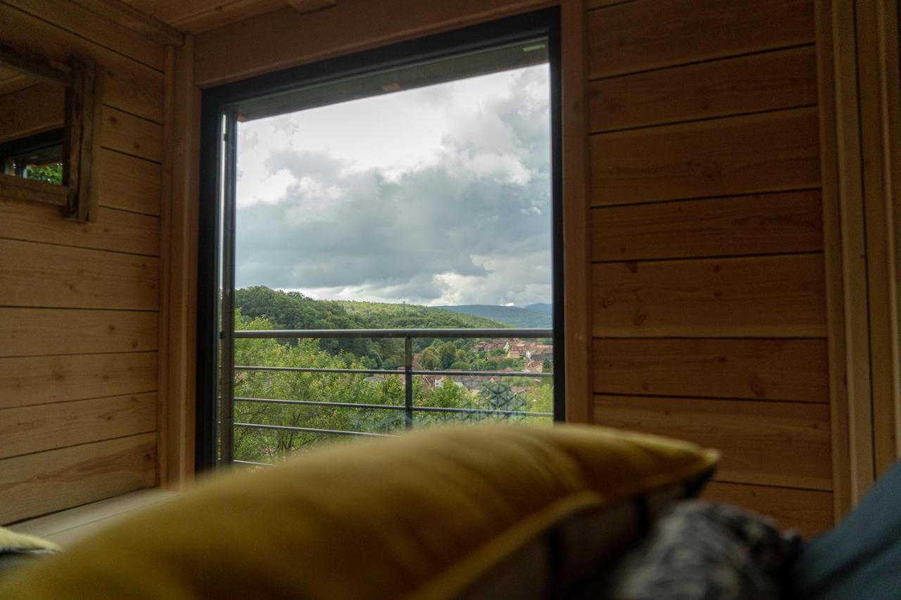Le Moonloft Insolite Tiny-House Dans Les Arbres & 1 Seance De Sauna Pour 2 Avec Vue Panoramique Osenbach Εξωτερικό φωτογραφία